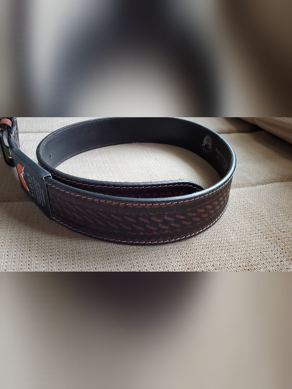 Women's Western Brown Tooled Leather Belt - Classic Casual Style